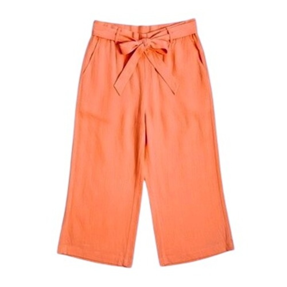 Soho New York & Company Peach Rayon Wide Leg Cropped Pants MEDIUM Beach NWT
